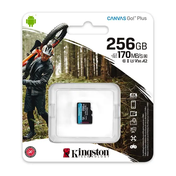 მეხსიერების ბარათი Kingston 256GB microSDXC C10 UHS-I U3 A2 R170/W90MB/s + SD, 3 image - TechMall.geმეხსიერების ბარათი Kingston 256GB microSDXC C10 UHS-I U3 A2 R170/W90MB/s + SD, 3 image - TechMall.ge ,მეხსიერების ბარათი Kingston 256GB microSDXC C10 UHS-I U3 A2 R170/W90MB/s + SD, 3 image - TechMall.ge