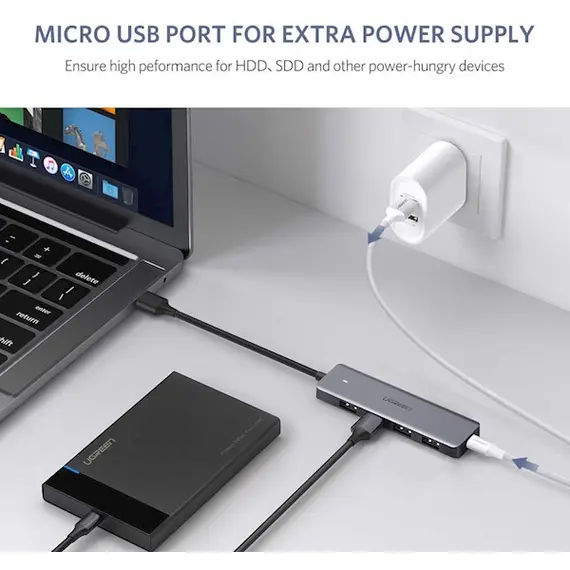 USB ჰაბი UGREEN CM219 (50985) UGREEN USB 3.0 4 Ports USB Hub Gray, 4 image - TechMall.geUSB ჰაბი UGREEN CM219 (50985) UGREEN USB 3.0 4 Ports USB Hub Gray, 4 image - TechMall.ge ,USB ჰაბი UGREEN CM219 (50985) UGREEN USB 3.0 4 Ports USB Hub Gray, 4 image - TechMall.ge