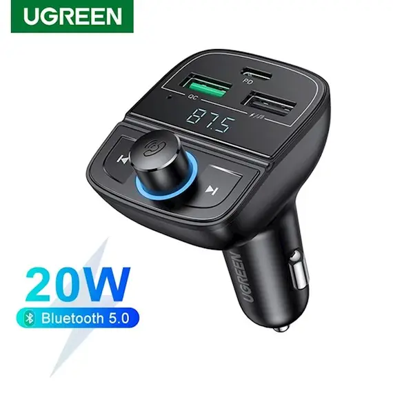 მობილურის დამტენი UGREEN CD229 (80910) Bluetooth Car Charger BT5.0, PD, QC3.0, USB Flash Drive, TF, Black, 3 image - TechMall.geმობილურის დამტენი UGREEN CD229 (80910) Bluetooth Car Charger BT5.0, PD, QC3.0, USB Flash Drive, TF, Black, 3 image - TechMall.ge ,მობილურის დამტენი UGREEN CD229 (80910) Bluetooth Car Charger BT5.0, PD, QC3.0, USB Flash Drive, TF, Black, 3 image - TechMall.ge