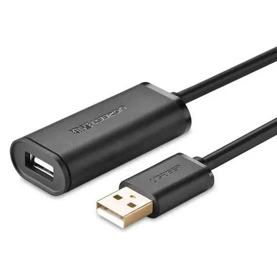 USB დამაგრძლებელი UGREEN US121 (10323) USB 2.0 Active Extension Cable with Chipset 15m (Black), 2 image - TechMall.geUSB დამაგრძლებელი UGREEN US121 (10323) USB 2.0 Active Extension Cable with Chipset 15m (Black), 2 image - TechMall.ge ,USB დამაგრძლებელი UGREEN US121 (10323) USB 2.0 Active Extension Cable with Chipset 15m (Black), 2 image - TechMall.ge