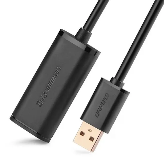 USB დამაგრძლებელი UGREEN US121 (10323) USB 2.0 Active Extension Cable with Chipset 15m (Black), 4 image - TechMall.geUSB დამაგრძლებელი UGREEN US121 (10323) USB 2.0 Active Extension Cable with Chipset 15m (Black), 4 image - TechMall.ge ,USB დამაგრძლებელი UGREEN US121 (10323) USB 2.0 Active Extension Cable with Chipset 15m (Black), 4 image - TechMall.ge