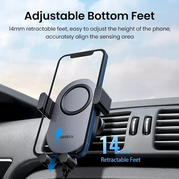 Mobile phone charger UGREEN CD256 (40118) Wireless Car Charger, 15W Auto Induction Phone Holder, Black, 6 image - TechMall.geMobile phone charger UGREEN CD256 (40118) Wireless Car Charger, 15W Auto Induction Phone Holder, Black, 6 image - TechMall.ge ,Mobile phone charger UGREEN CD256 (40118) Wireless Car Charger, 15W Auto Induction Phone Holder, Black, 6 image - TechMall.ge