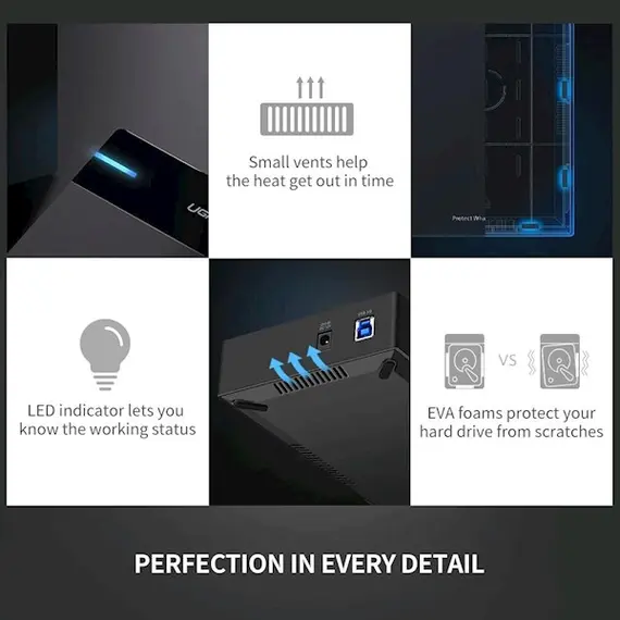 მყარი დისკის ქეისი UGREEN US222 (50422) USB 3.5 Inch HDD Enclosure SSD SATA USB 3.0 power Adapter, 8 image - TechMall.geმყარი დისკის ქეისი UGREEN US222 (50422) USB 3.5 Inch HDD Enclosure SSD SATA USB 3.0 power Adapter, 8 image - TechMall.ge ,მყარი დისკის ქეისი UGREEN US222 (50422) USB 3.5 Inch HDD Enclosure SSD SATA USB 3.0 power Adapter, 8 image - TechMall.ge