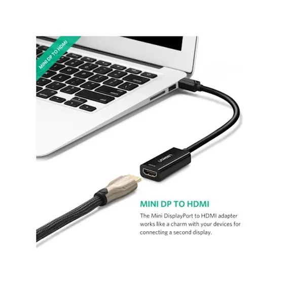 ადაპტერი UGREEN MD112 (40360) Mini DisplayPort to HDMI Adapter Mini DP Thunderbolt 2 HDMI Cable Converter for MacBook Air 13 Surface Pro 4 thunderbolt 4K, 2 image - TechMall.geადაპტერი UGREEN MD112 (40360) Mini DisplayPort to HDMI Adapter Mini DP Thunderbolt 2 HDMI Cable Converter for MacBook Air 13 Surface Pro 4 thunderbolt 4K, 2 image - TechMall.ge ,ადაპტერი UGREEN MD112 (40360) Mini DisplayPort to HDMI Adapter Mini DP Thunderbolt 2 HDMI Cable Converter for MacBook Air 13 Surface Pro 4 thunderbolt 4K, 2 image - TechMall.ge