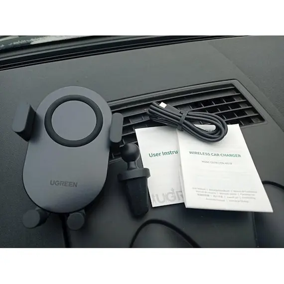 Mobile phone charger UGREEN CD256 (40118) Wireless Car Charger, 15W Auto Induction Phone Holder, Black, 4 image - TechMall.geMobile phone charger UGREEN CD256 (40118) Wireless Car Charger, 15W Auto Induction Phone Holder, Black, 4 image - TechMall.ge ,Mobile phone charger UGREEN CD256 (40118) Wireless Car Charger, 15W Auto Induction Phone Holder, Black, 4 image - TechMall.ge