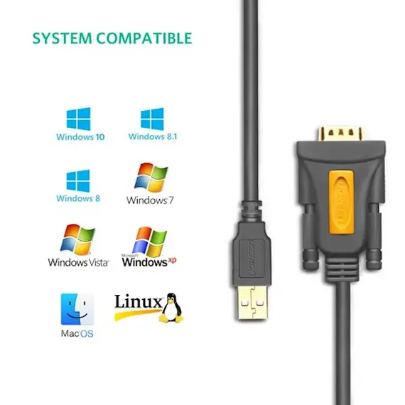 ადაპტერი UGREEN CR104 (20222) USB to DB9 RS232 Adapter Cable 2m, 6 image - TechMall.geადაპტერი UGREEN CR104 (20222) USB to DB9 RS232 Adapter Cable 2m, 6 image - TechMall.ge ,ადაპტერი UGREEN CR104 (20222) USB to DB9 RS232 Adapter Cable 2m, 6 image - TechMall.ge