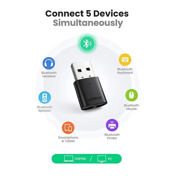 ადაპტერი UGREEN USB Bluetooth 5.0 Adapter (CM390) 80889, 6 image - TechMall.geადაპტერი UGREEN USB Bluetooth 5.0 Adapter (CM390) 80889, 6 image - TechMall.ge ,ადაპტერი UGREEN USB Bluetooth 5.0 Adapter (CM390) 80889, 6 image - TechMall.ge