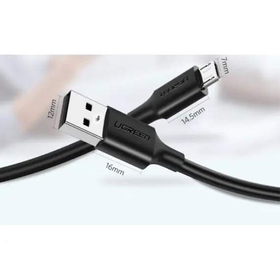 USB კაბელი UGREEN  US289 (60136) 2.0 A to Micro USB Cable Nickel Plating 1m (Black), 6 image - TechMall.geUSB კაბელი UGREEN  US289 (60136) 2.0 A to Micro USB Cable Nickel Plating 1m (Black), 6 image - TechMall.ge ,USB კაბელი UGREEN  US289 (60136) 2.0 A to Micro USB Cable Nickel Plating 1m (Black), 6 image - TechMall.ge