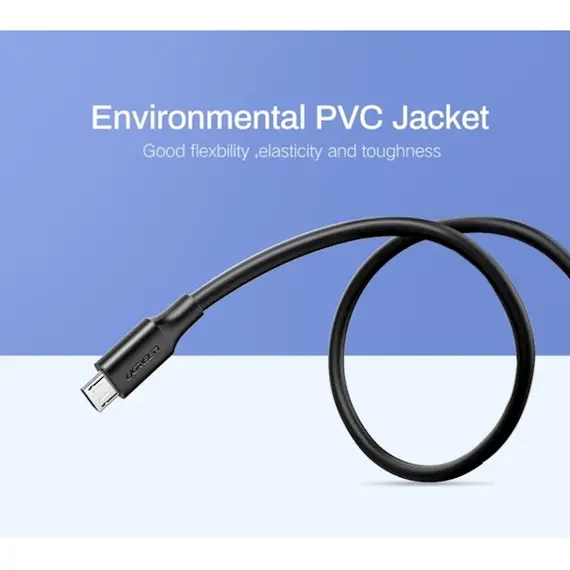 USB კაბელი UGREEN  US289 (60136) 2.0 A to Micro USB Cable Nickel Plating 1m (Black), 4 image - TechMall.geUSB კაბელი UGREEN  US289 (60136) 2.0 A to Micro USB Cable Nickel Plating 1m (Black), 4 image - TechMall.ge ,USB კაბელი UGREEN  US289 (60136) 2.0 A to Micro USB Cable Nickel Plating 1m (Black), 4 image - TechMall.ge