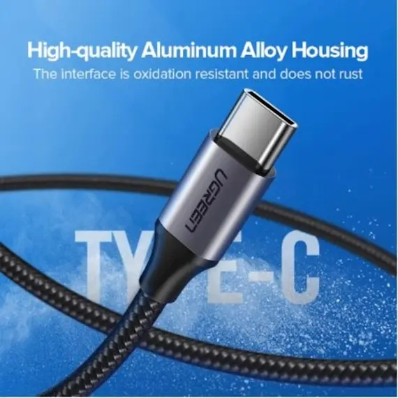 USB კაბელი Ugreen US288 (60126) UGREEN USB 2.0 A to Type C Cable Nickel Plating Aluminum Braid 1m (Black), 3 image - TechMall.geUSB კაბელი Ugreen US288 (60126) UGREEN USB 2.0 A to Type C Cable Nickel Plating Aluminum Braid 1m (Black), 3 image - TechMall.ge ,USB კაბელი Ugreen US288 (60126) UGREEN USB 2.0 A to Type C Cable Nickel Plating Aluminum Braid 1m (Black), 3 image - TechMall.ge