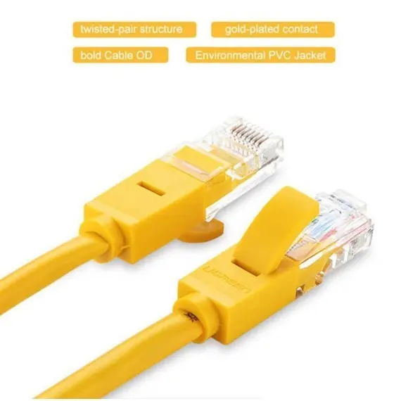 LAN კაბელი UGREEN (11232) Cat 5e UTP Lan Cable 3m (Yellow), 3 image - TechMall.geLAN კაბელი UGREEN (11232) Cat 5e UTP Lan Cable 3m (Yellow), 3 image - TechMall.ge ,LAN კაბელი UGREEN (11232) Cat 5e UTP Lan Cable 3m (Yellow), 3 image - TechMall.ge