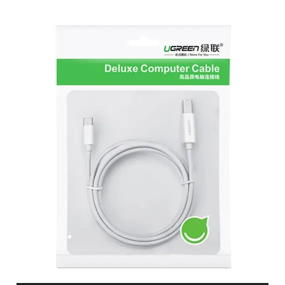 პრინტერის კაბელი UGREEN US241 (40417) USB Type C to USB-B Cable White 1.5M, 4 image - TechMall.geპრინტერის კაბელი UGREEN US241 (40417) USB Type C to USB-B Cable White 1.5M, 4 image - TechMall.ge ,პრინტერის კაბელი UGREEN US241 (40417) USB Type C to USB-B Cable White 1.5M, 4 image - TechMall.ge