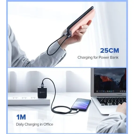 USB კაბელი Ugreen US288 (60126) UGREEN USB 2.0 A to Type C Cable Nickel Plating Aluminum Braid 1m (Black), 2 image - TechMall.geUSB კაბელი Ugreen US288 (60126) UGREEN USB 2.0 A to Type C Cable Nickel Plating Aluminum Braid 1m (Black), 2 image - TechMall.ge ,USB კაბელი Ugreen US288 (60126) UGREEN USB 2.0 A to Type C Cable Nickel Plating Aluminum Braid 1m (Black), 2 image - TechMall.ge
