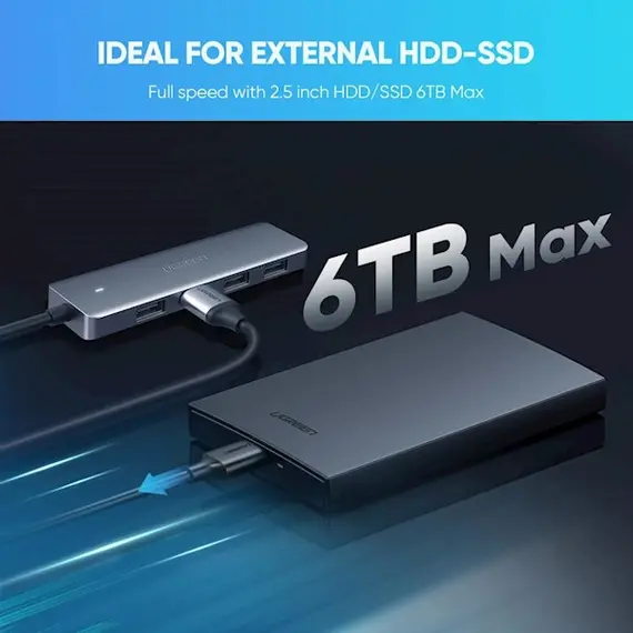 USB ჰაბი UGREEN 4-Port USB3.0 Hub with Micro¶USB Power Supply, 5 image - TechMall.geUSB ჰაბი UGREEN 4-Port USB3.0 Hub with Micro¶USB Power Supply, 5 image - TechMall.ge ,USB ჰაბი UGREEN 4-Port USB3.0 Hub with Micro¶USB Power Supply, 5 image - TechMall.ge