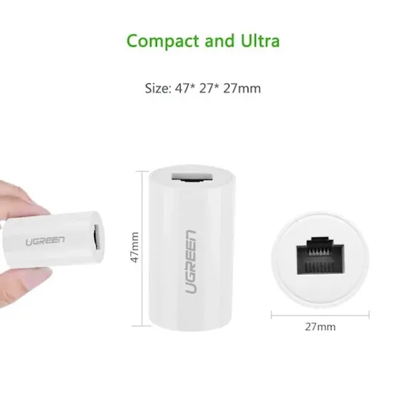 ქსელის კაბელის გადასაბმელი UGREEN NW116 (20391) RJ45 Ethernet adapter 8P8C Female anti-thunder Rj45 connector Network extension cable adapter Ethernet cable (White), 2 image - TechMall.geქსელის კაბელის გადასაბმელი UGREEN NW116 (20391) RJ45 Ethernet adapter 8P8C Female anti-thunder Rj45 connector Network extension cable adapter Ethernet cable (White), 2 image - TechMall.ge ,ქსელის კაბელის გადასაბმელი UGREEN NW116 (20391) RJ45 Ethernet adapter 8P8C Female anti-thunder Rj45 connector Network extension cable adapter Ethernet cable (White), 2 image - TechMall.ge