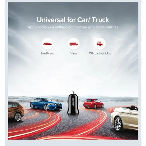 მანქანის USB დამტენი UGREEN ED018 (50875) Car Charger Dual USB Mini 5V / 2.4A Max, 7 image - TechMall.geმანქანის USB დამტენი UGREEN ED018 (50875) Car Charger Dual USB Mini 5V / 2.4A Max, 7 image - TechMall.ge ,მანქანის USB დამტენი UGREEN ED018 (50875) Car Charger Dual USB Mini 5V / 2.4A Max, 7 image - TechMall.ge